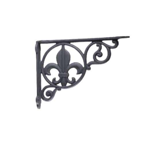 Black Lily 7 x 9 inch Decorative Shelf Bracket