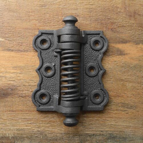 Penture à ressort pour porte moustiquaire en fonte noire