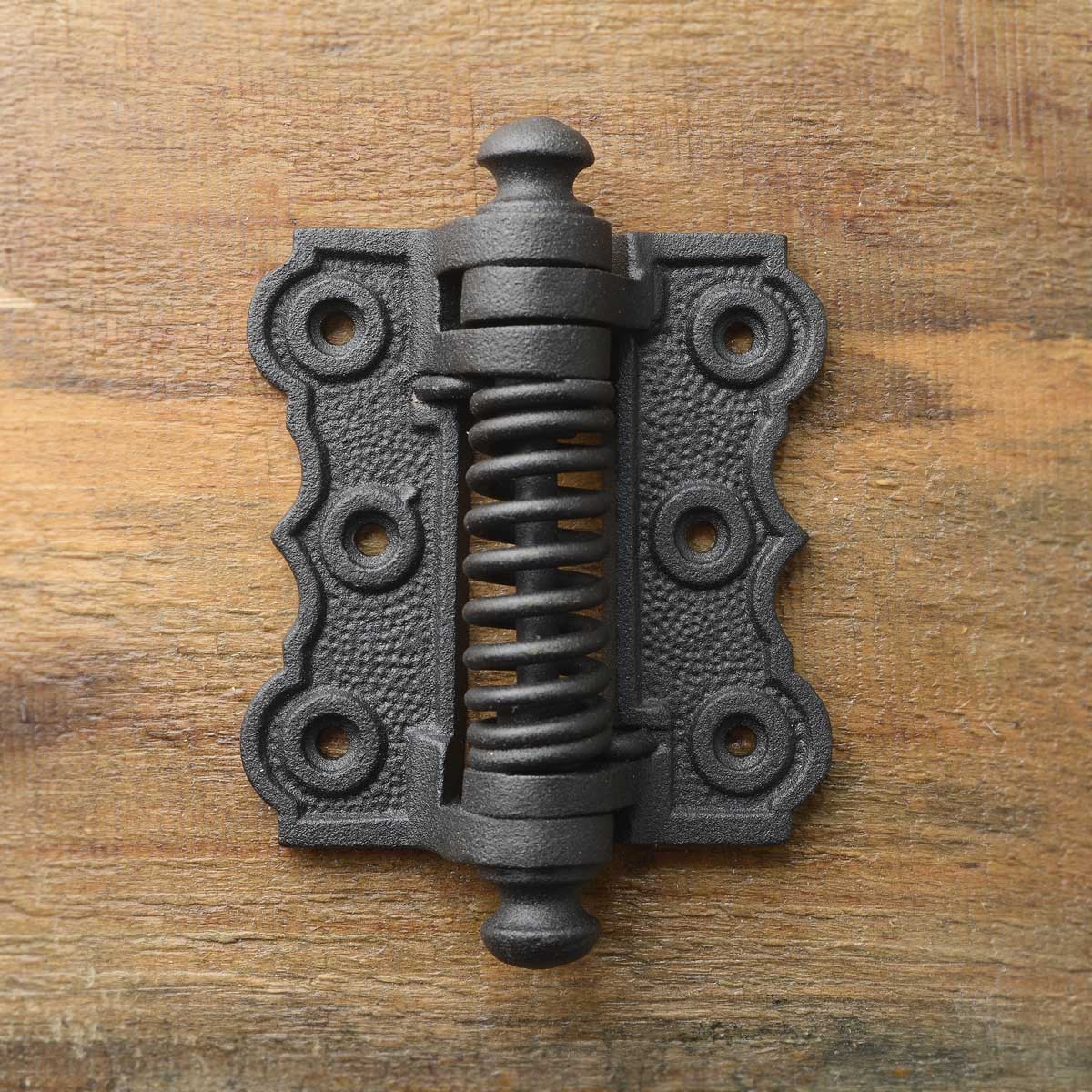 Penture à ressort pour porte moustiquaire en fonte noire