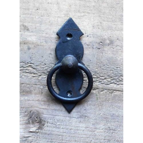 Anneau fer forgé sur plaque