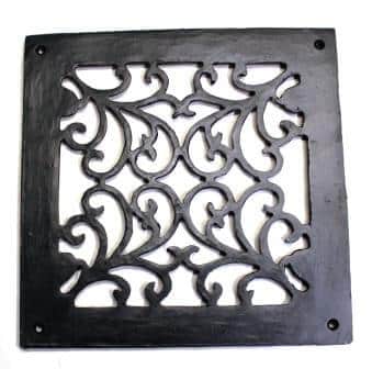 Grille du registre en fonte