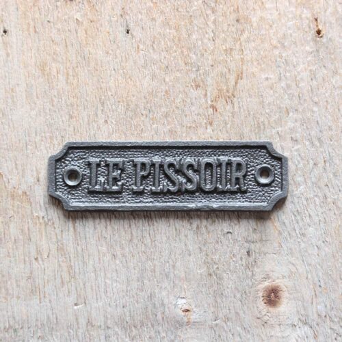 Plaque en fonte le pissoir