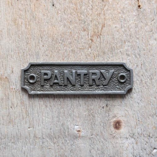 Plaque en fonte pantry