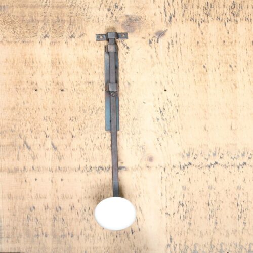 Targette de fenêtre 12" avec bouton en porcelaine blanc