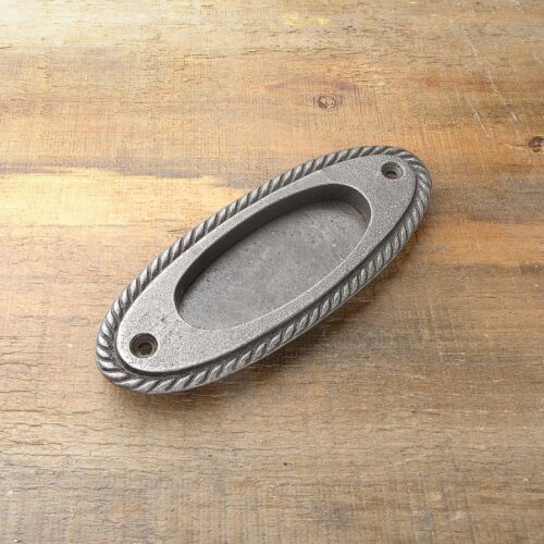 Poignée encastrée ovale à motif de corde